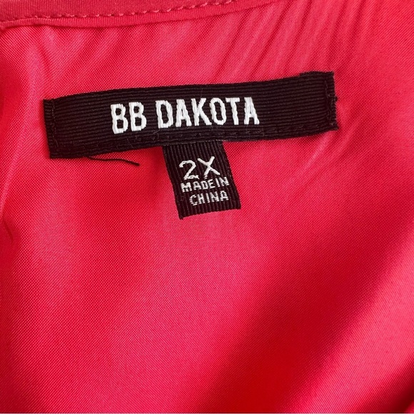 BB Dakota Pink/Salmon Plus Size Relaxed Fit Dress. 2X - Picture 6 of 12